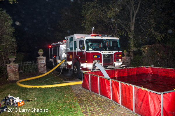 Lake Zurich Fire Department fights house fire in Deer Park IL