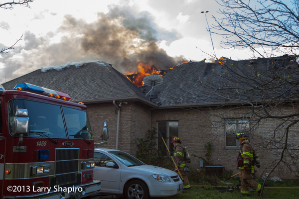 large house fire in Wadsworth IL Newport Township FPD