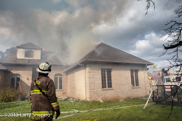 large house fire in Wadsworth IL Newport Township FPD