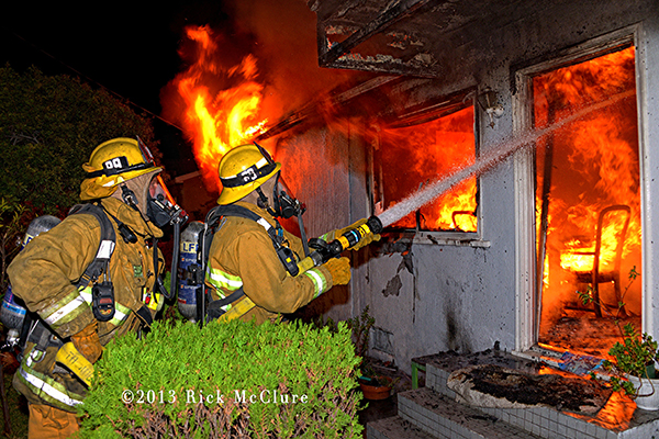 photo of fatal North Hollywood house fire LAFD