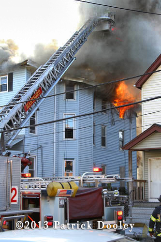 Hartford CT fire Department fighting house fire