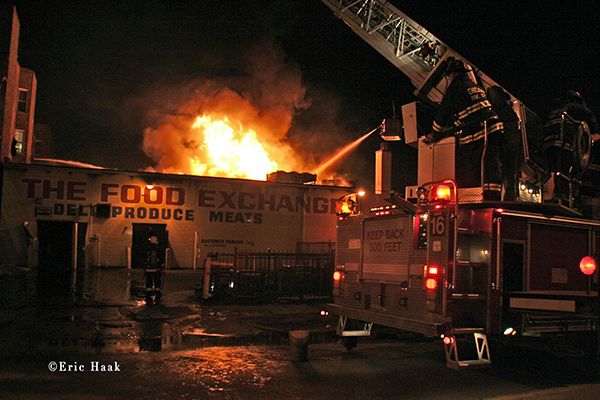 Chicago Fire Department battles massive blaze