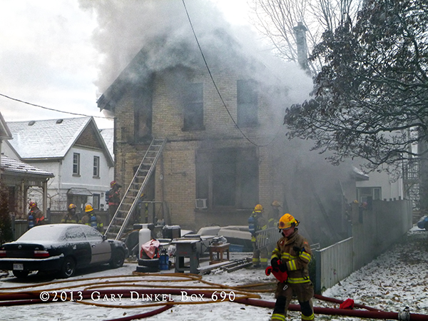 house fire in Kitchener Ontario Canada