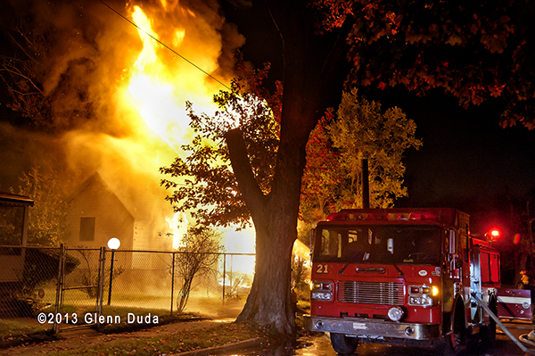 Devil's night house fire in Detroit