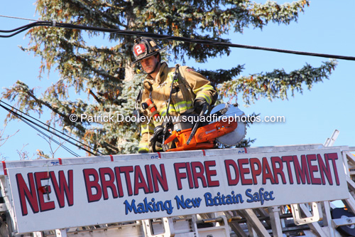 New Britain CT FD battles house fire