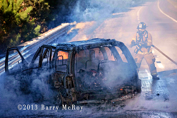 Fiery crash on I-95 in South Carolina