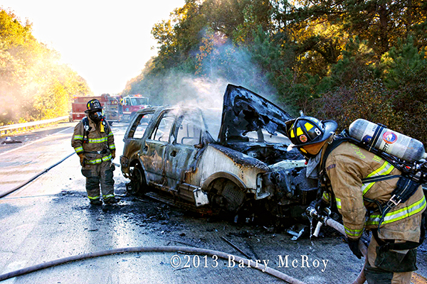 Fiery crash on I-95 in South Carolina