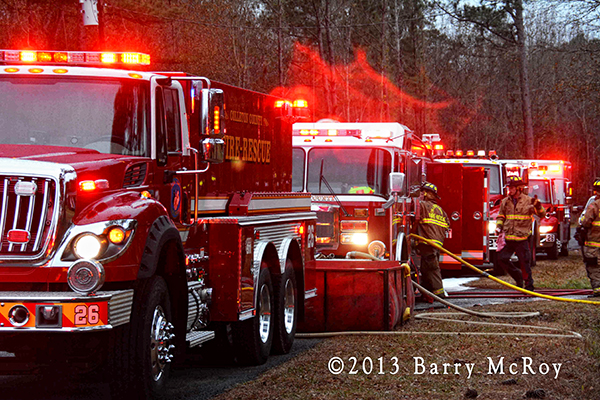 Colleton County Fire Rescue personnel battle rural house fire