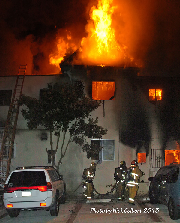LAFD battles Major Emergency Apartment Fire in Echo Park that lams two lives