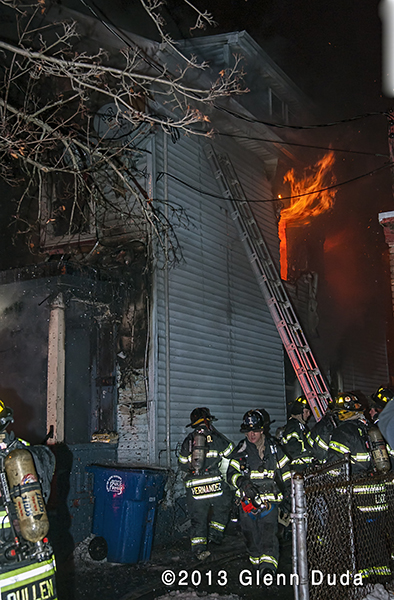 New Haven firefighters battle 2nd alarm house fire at night 12-19-13