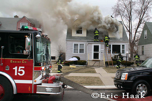 photo of house fire in Chicago