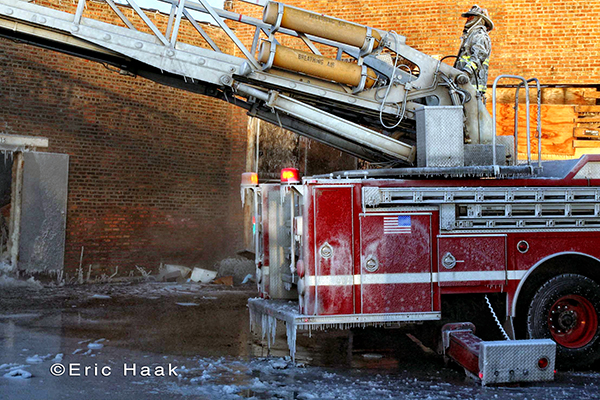 Chicago firemen covered in ice battle fire in sub-zero weather