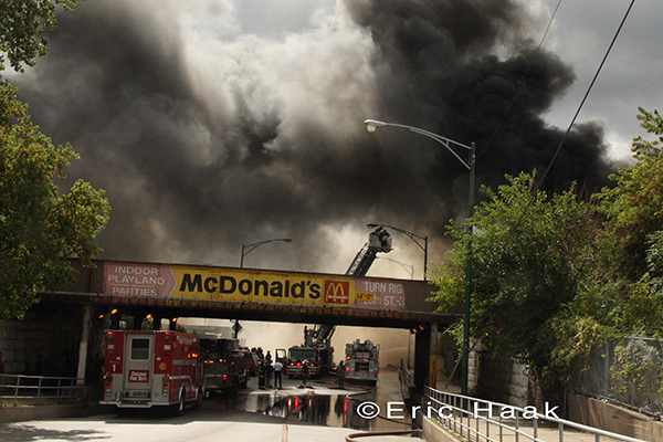 large 2-alarm fire in Chicago
