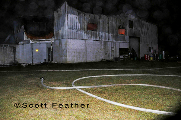 large commercial building fire in Yemassee SC 11-23-13