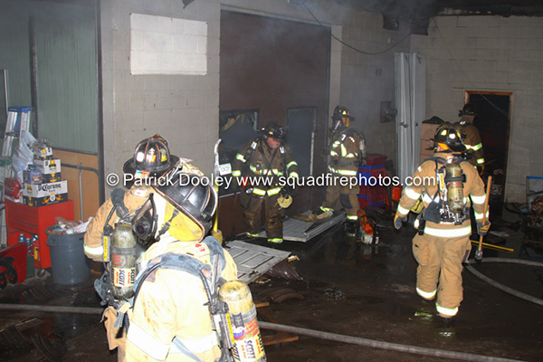 East Hartford firemen battle commercial fire at night 1-13-14