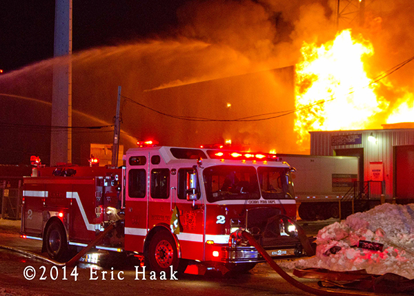 massive warehouse fire in Cicero IL 1-21-14