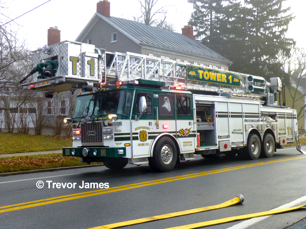 Middletown Volunteer Fire Department (MD) fights attic fire 1-15-14