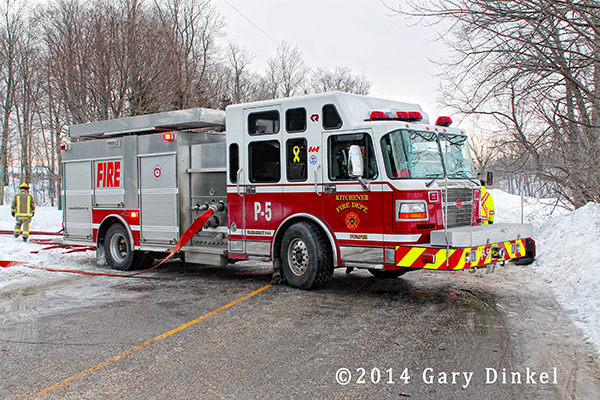 Rosenbauer fire engine in Kitchener Ontario