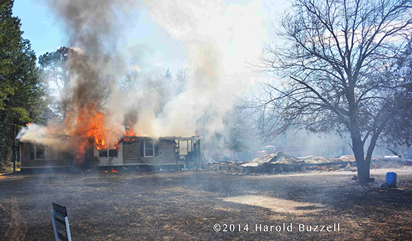 mobile home destroyed by fire