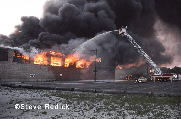 massive warehouse fire