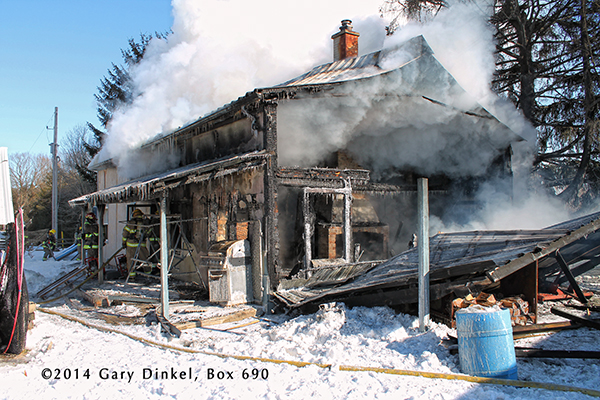 house gutted by winter fire