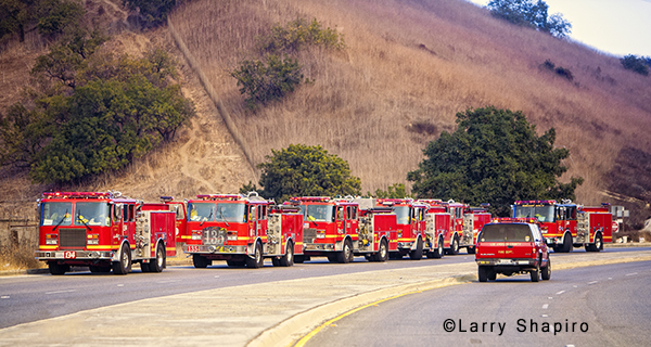 LA County Strike Team at wild land fire