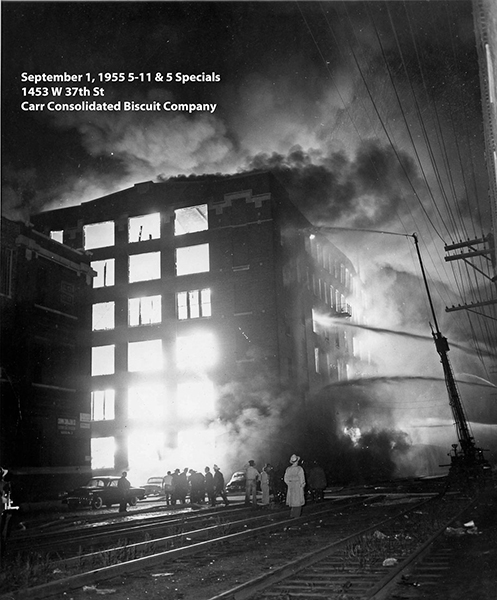 historic fire scene photo from Chicago