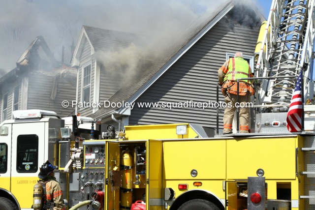 firemen battle house fire in CT
