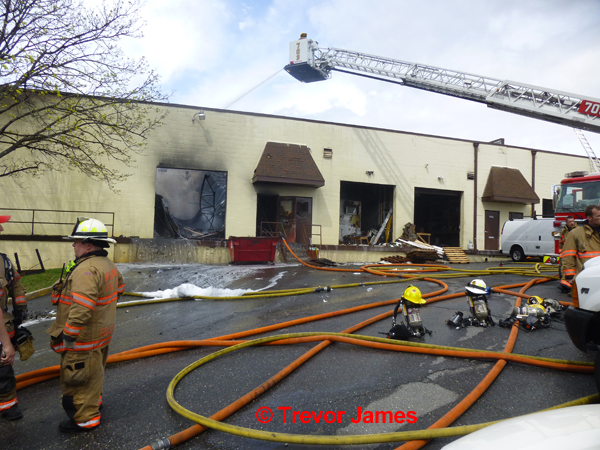 commercial building gutted by fire