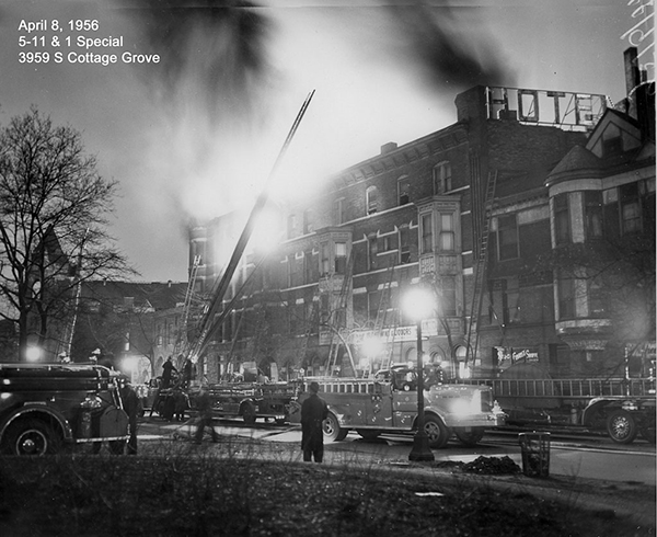 massive fire in Chicago in 1956