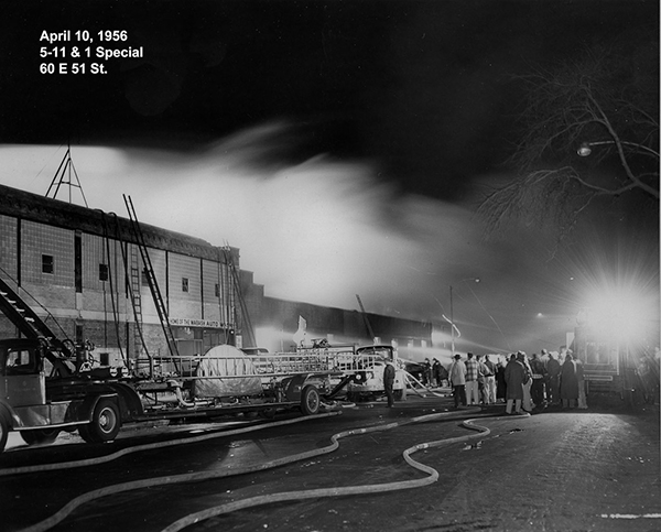 massive fire in Chicago in 1956