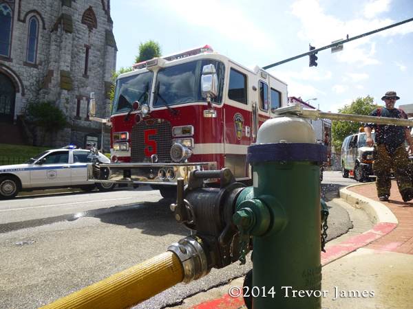 fire hydrant and fire engine