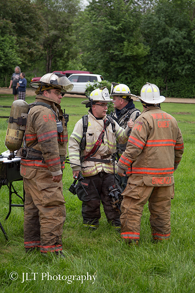 chief fire officers at fire scene