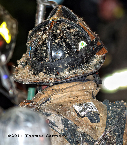 firefighter covered with insulation