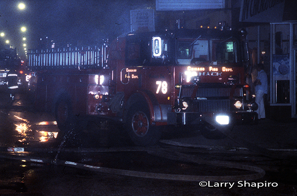 Chicago Mack fire truck in 1978