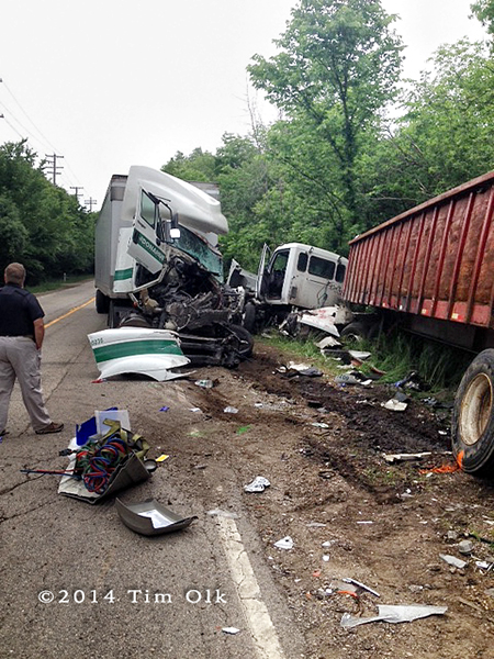 truck destroyed in collision
