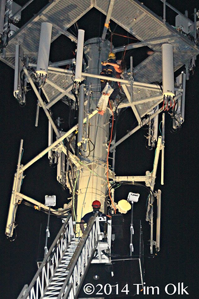 high angle rescue from cell tower