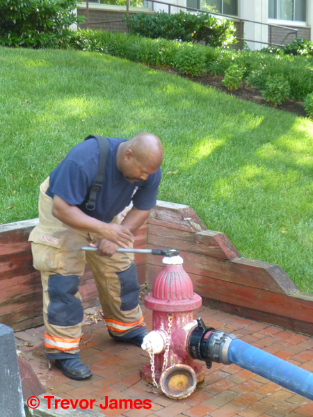 firefighter at hydrant