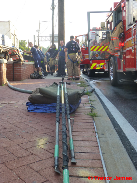 fire department tools on the ground