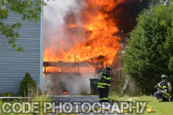 garage fully involved in fire