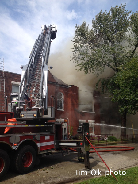 church destroyed by fire in Chicago