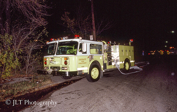 old Seagrave fire engine in Detroit was lime green