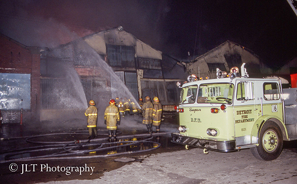 old Detroit fire scene phoo