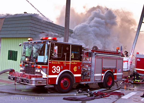 Chicago FD Engine 39 at a fire scene