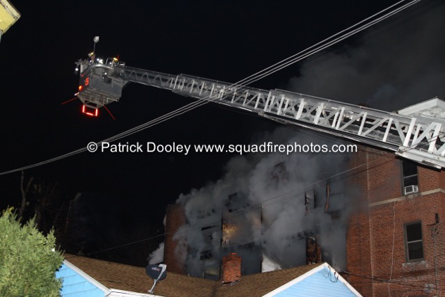 Sutphen tower ladder at Hartford fire