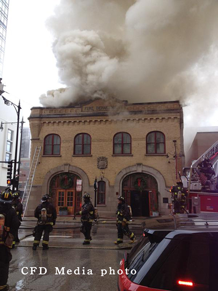 former Chicago fire house burns