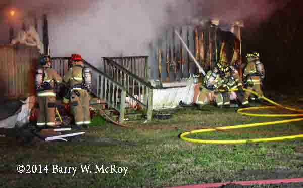 mobile home gutted by fire