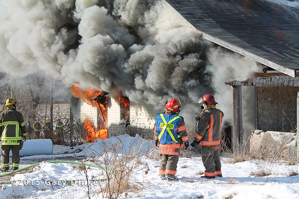 Canadian firefighters training