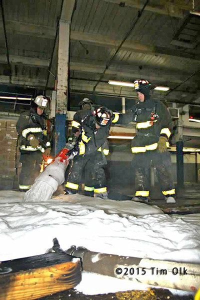 fireman use high expansion foam