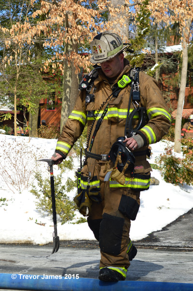 fireman at fire scene with full PPE